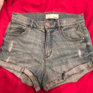 High waisted garage shorts